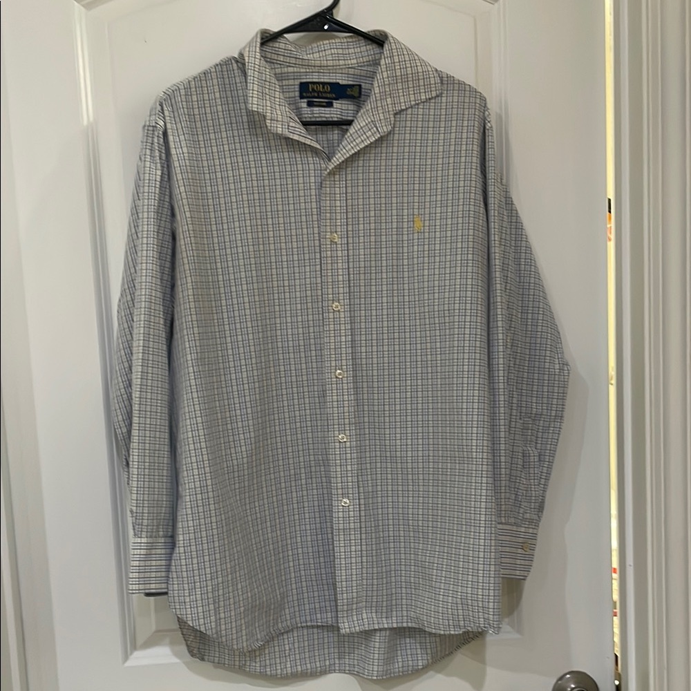 Polo by Ralph Lauren Blue Casual Button Down Shirt 16.5 32/33